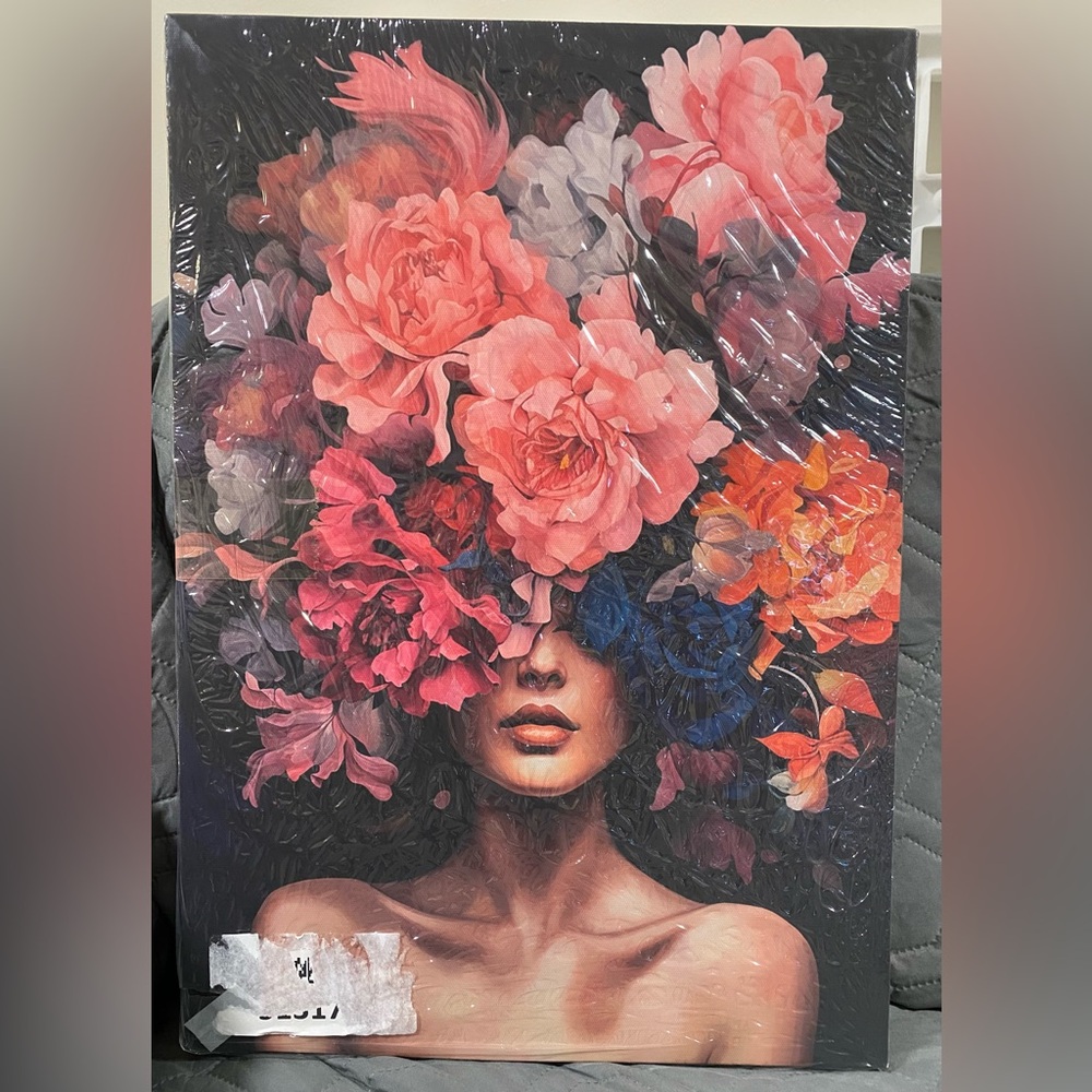Tucocoo 3 Panels Flower Girl Canvas Wall Art - Picture 5 of 15